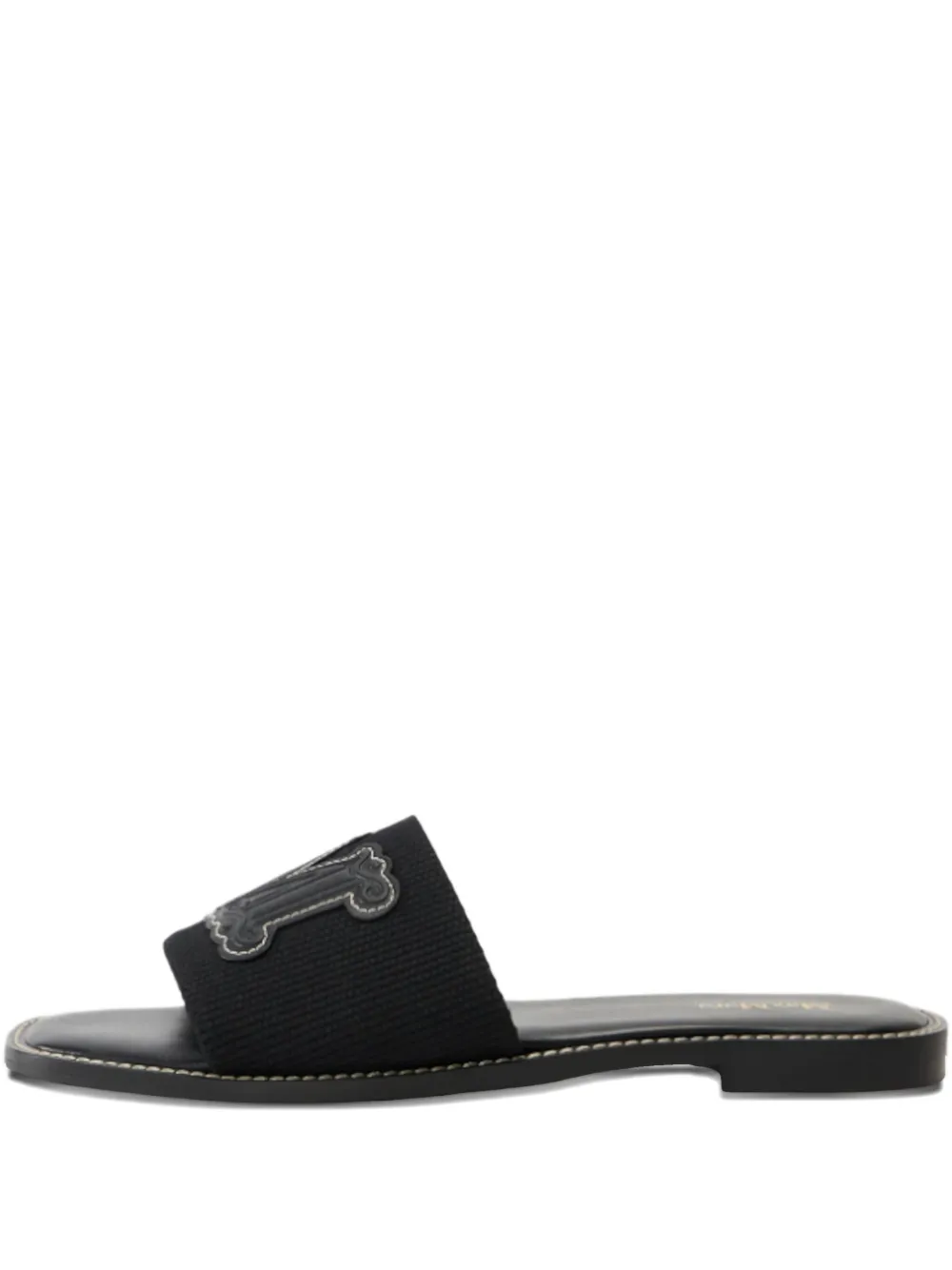 Max Mara logo-detail knitted slides Black