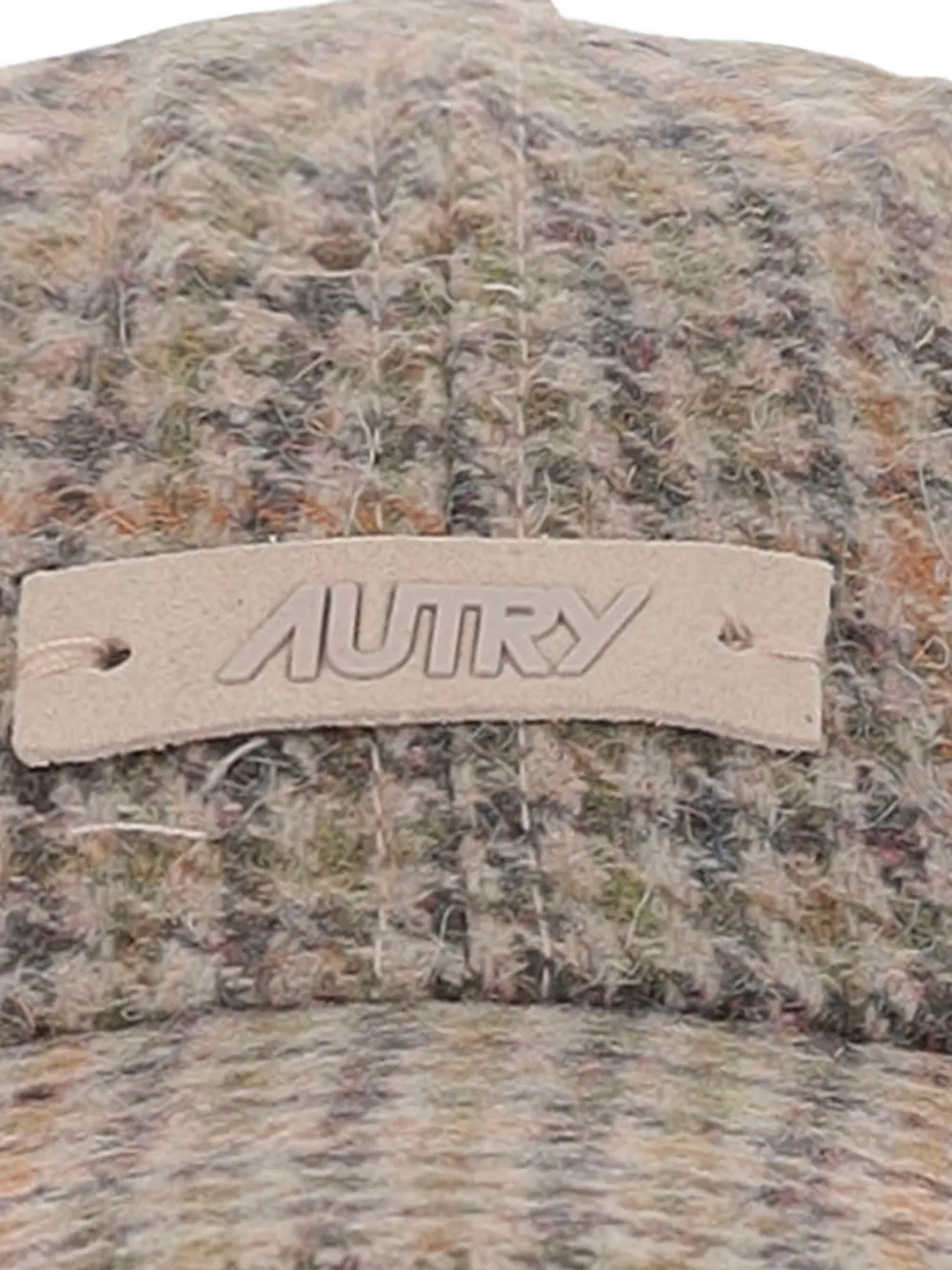 Autry Honkbalpet met pied-de-poule print Beige