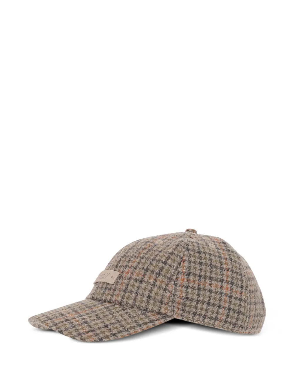Autry Honkbalpet met pied-de-poule print Beige