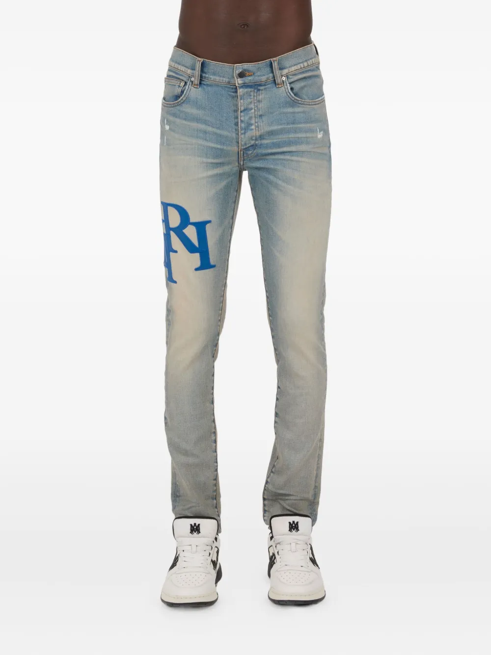 AMIRI Jeans met logo Blauw