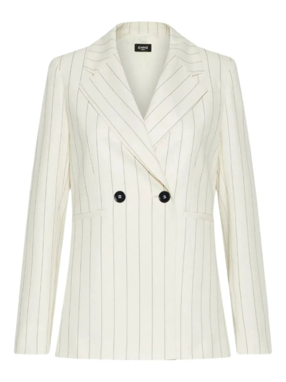 Marella Pinstripe Double-breasted Blazer In White
