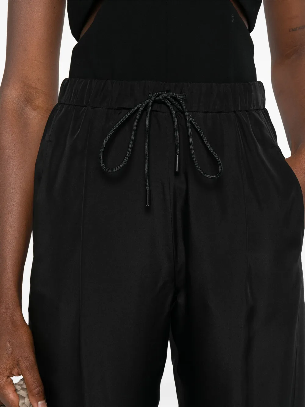 Marella silk track pants Zwart