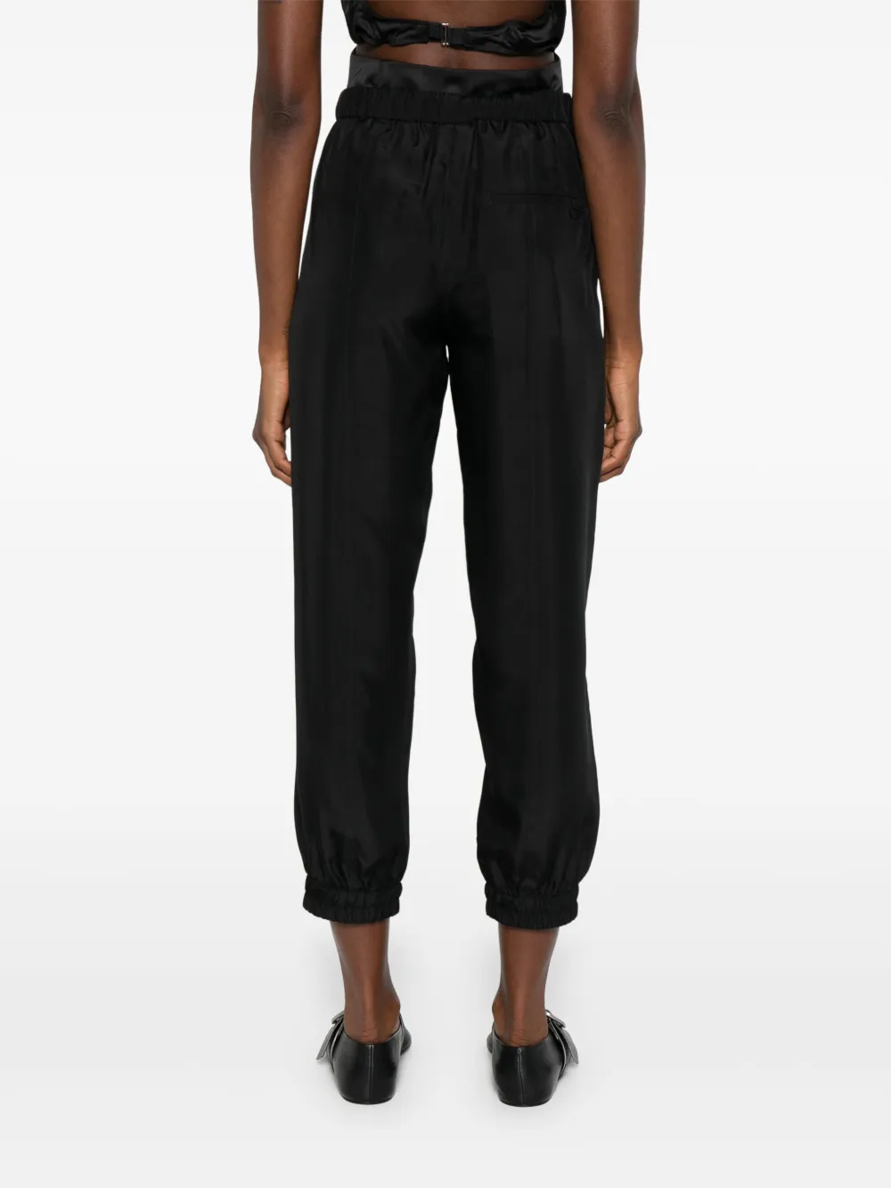 Marella silk track pants Zwart