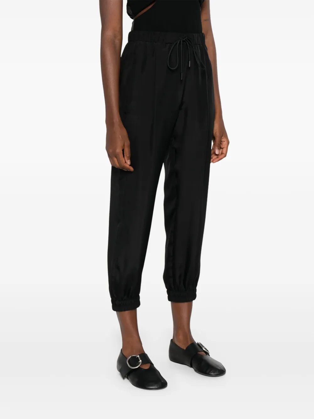 Marella silk track pants Zwart