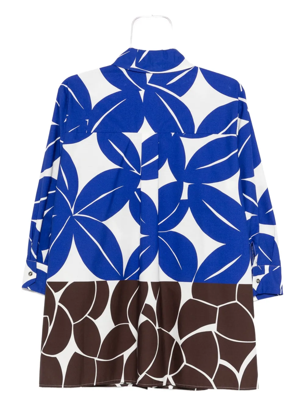 Marina Rinaldi Dedo katoenen blouse met bloemenprint Blauw