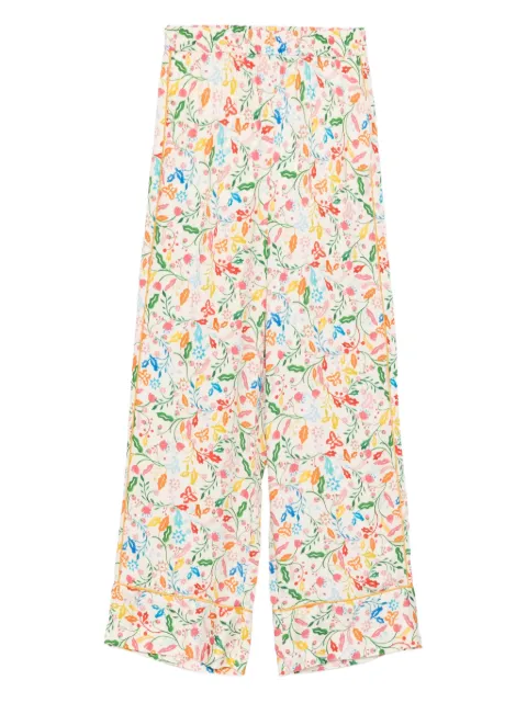 I BLUES floral-print trousers