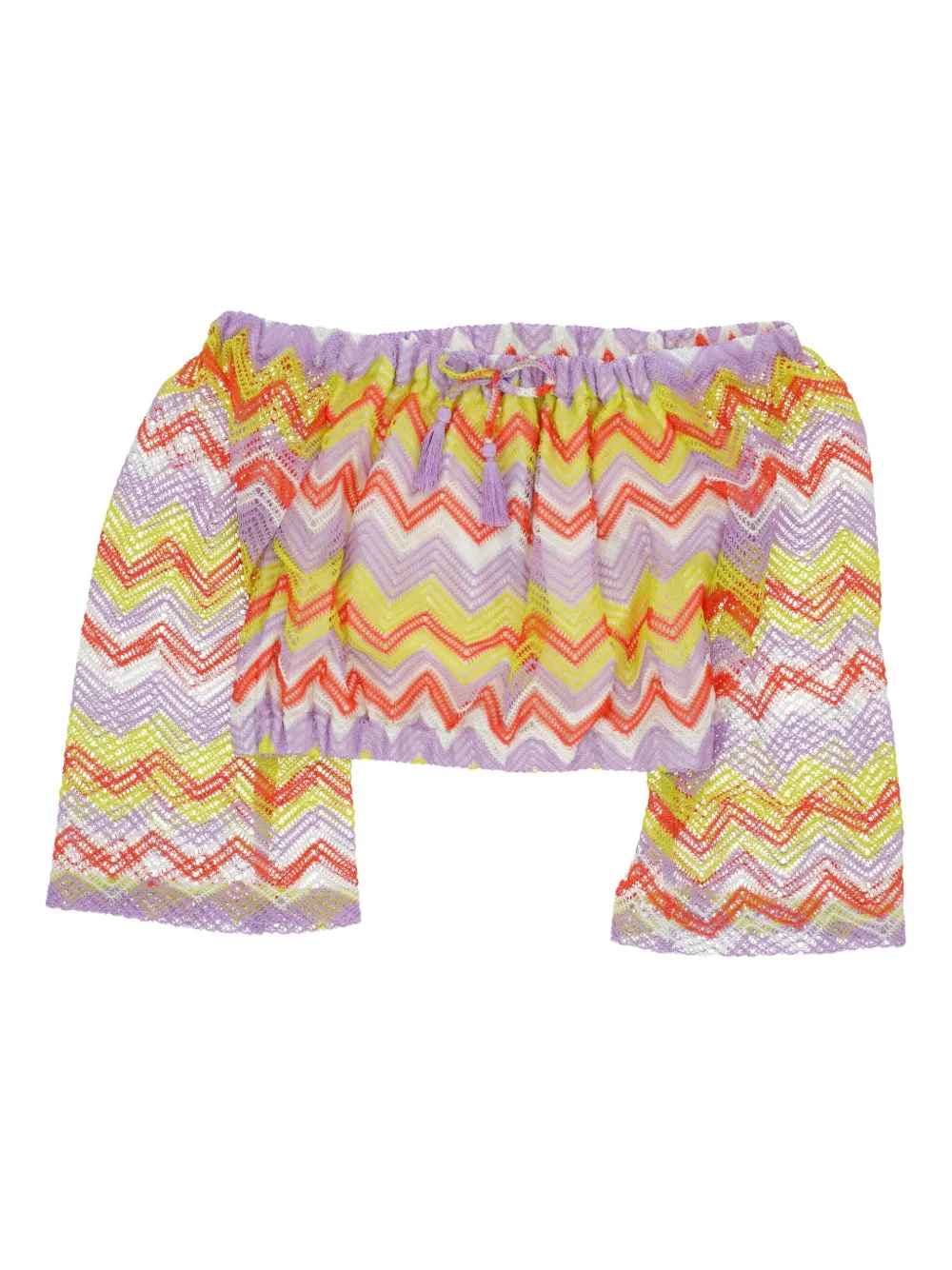 TWINSET Kids Shirt met zigzag-print Oranje