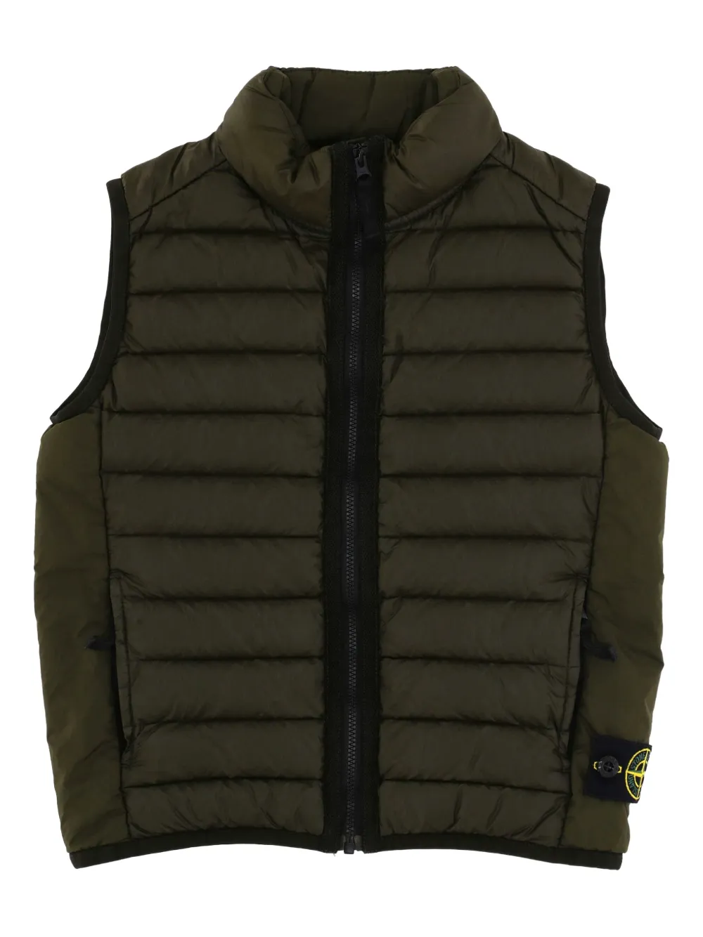 Stone Island Junior Gilet met Compass-logopatch Groen