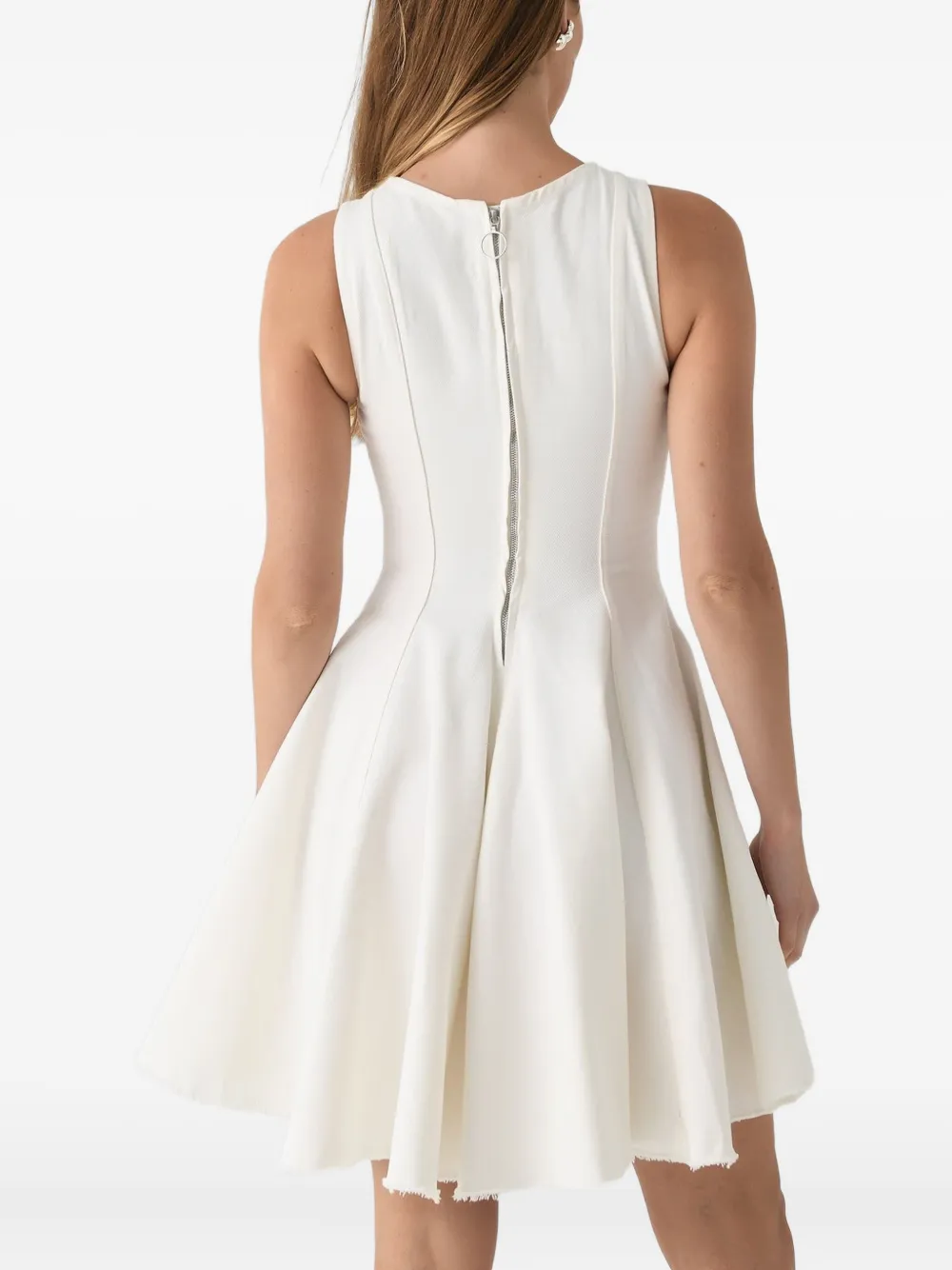 Marques'Almeida Mini-jurk met franje Wit