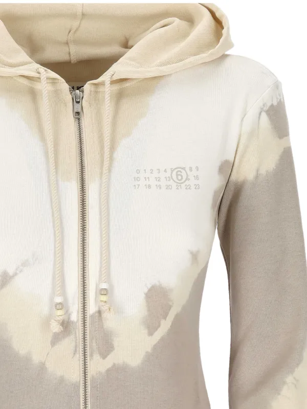 パーカー・フーディ MM6 MAISON MARGIELA TIE-DYE HOODIE MM6 Maison Margiela tie-dye zip-up Hoodie | Neutrals | FARFETCH