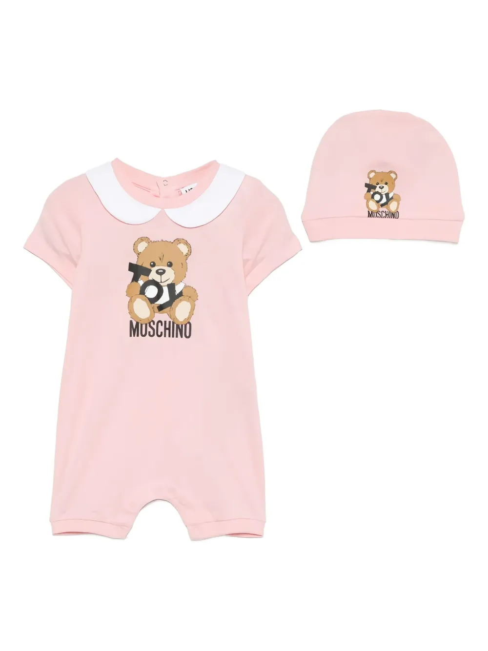 Moschino Kids Teddy Bear babygrow set Roze