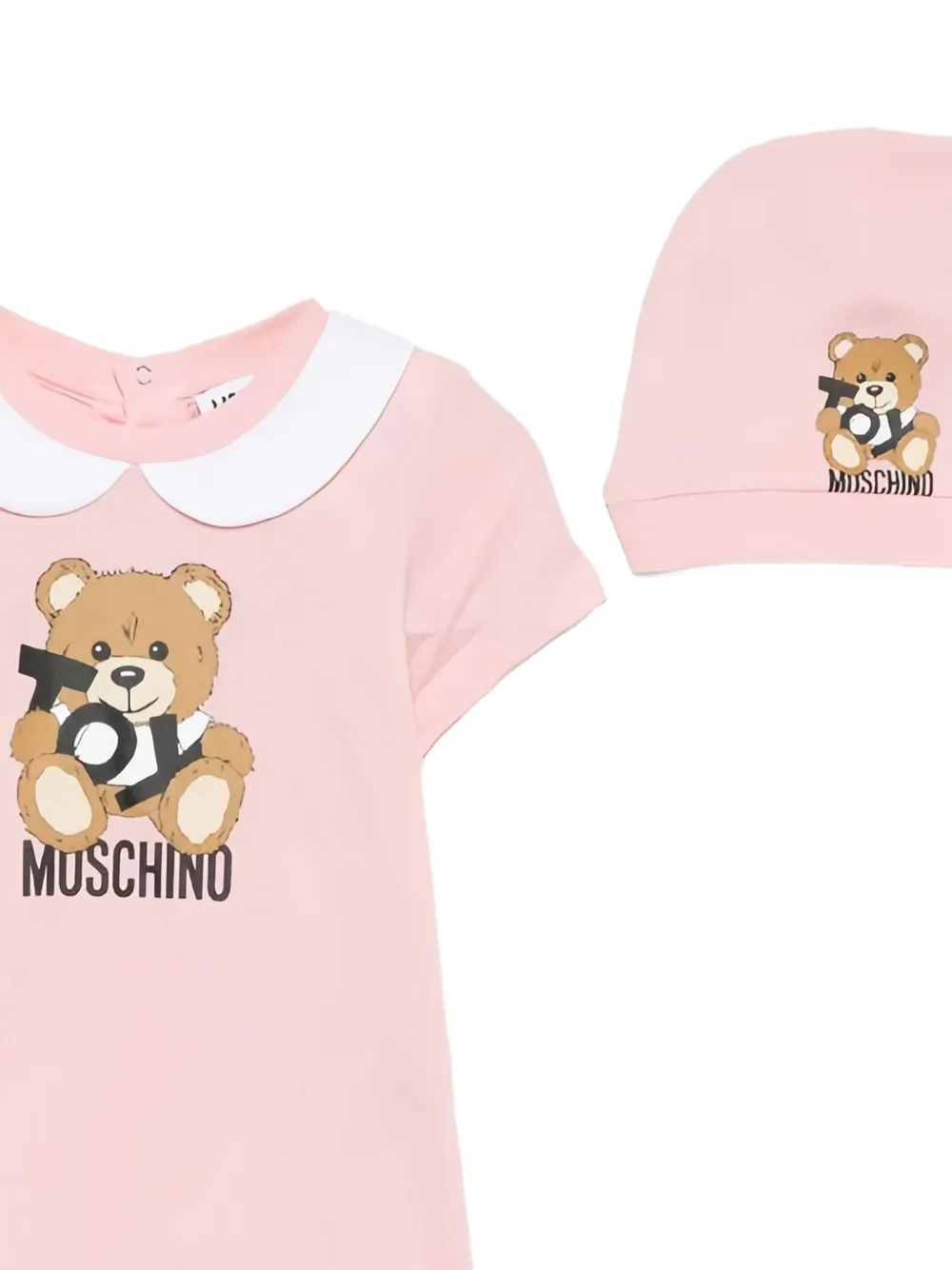 Moschino Kids Teddy Bear babygrow set Roze