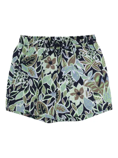 BOSS floral-print swim shorts