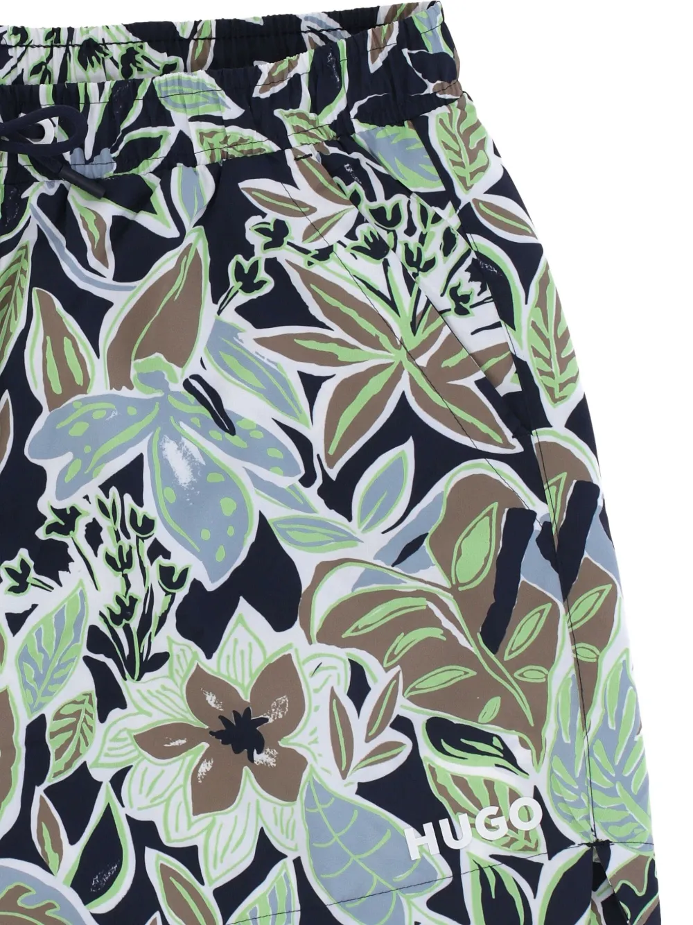BOSS floral-print swim shorts Blauw