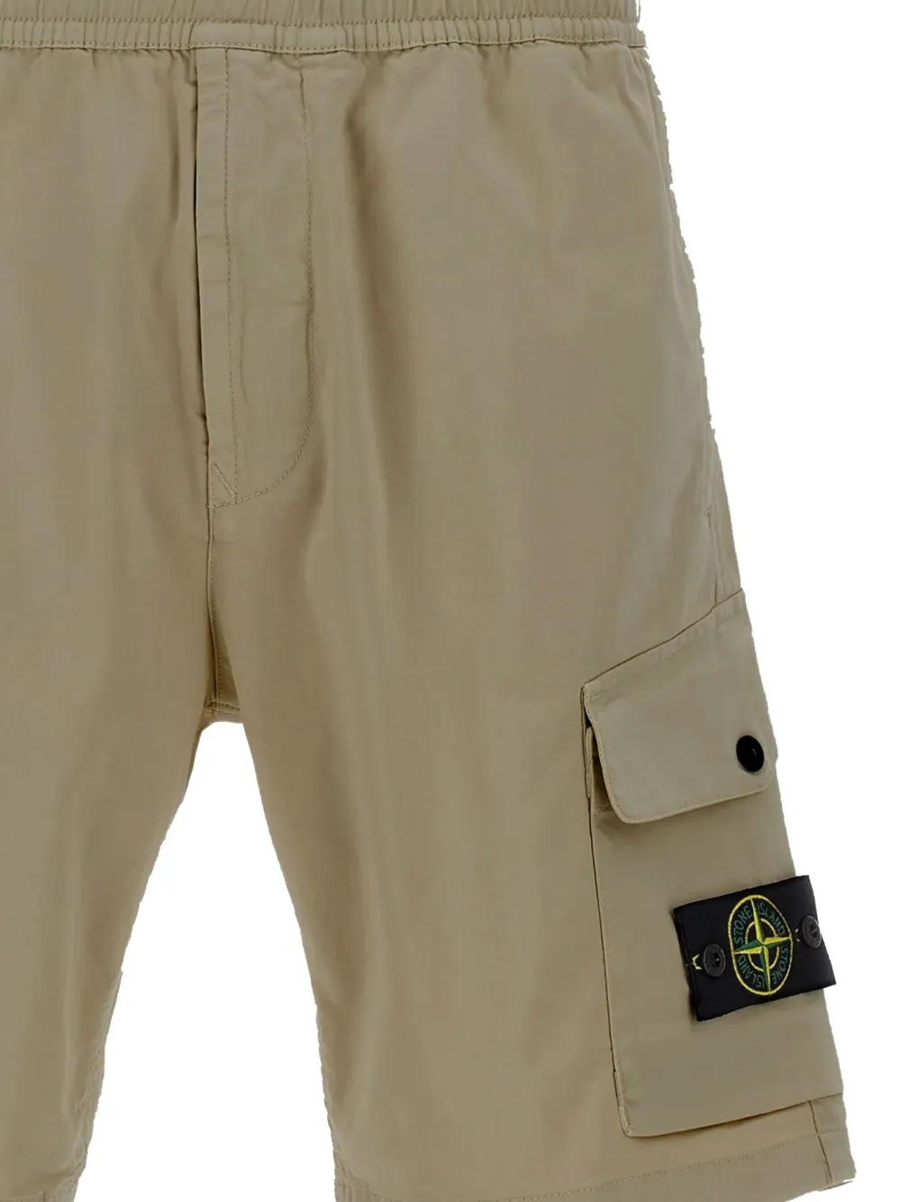 Stone Island Shorts met Compass-print Groen