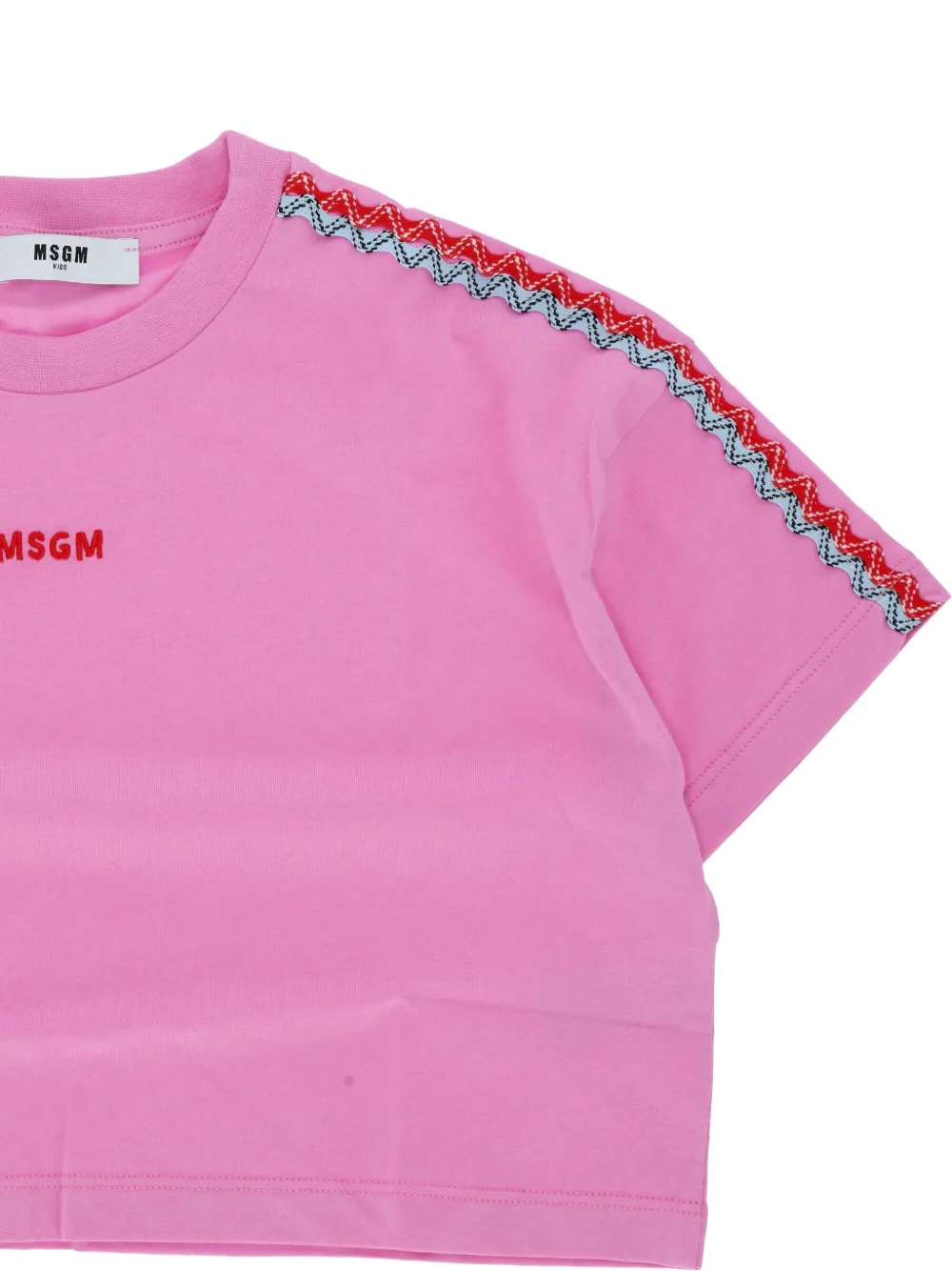 MSGM Kids Katoenen T-shirt Roze