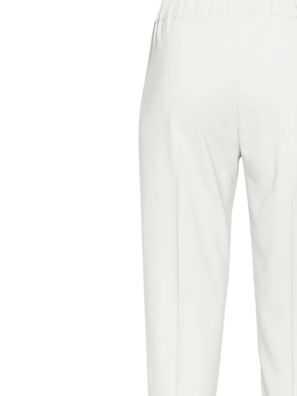 D.Exterior Broek met elastische tailleband en omgeslagen manchetten Wit