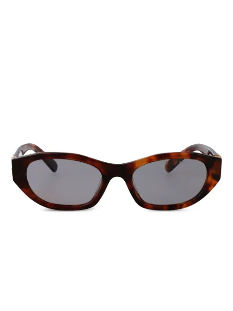 Miu Miu Eyewear Óculos de sol tartaruga com logo
