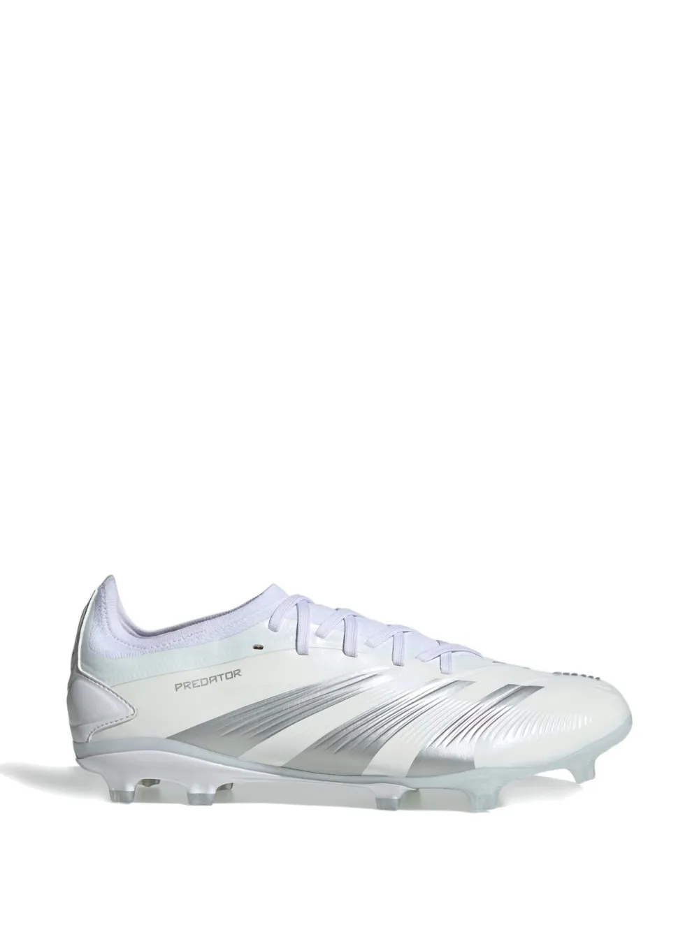 adidas Predator 24 Pro FG "Cloud White Silver Metallic" cleats