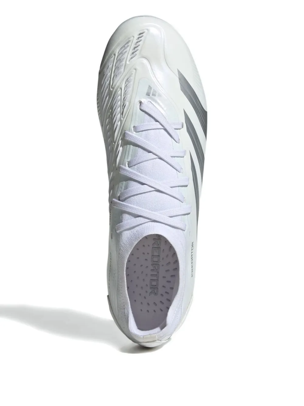 adidas Predator 24 Pro FG "Cloud White Silver Metallic" cleats