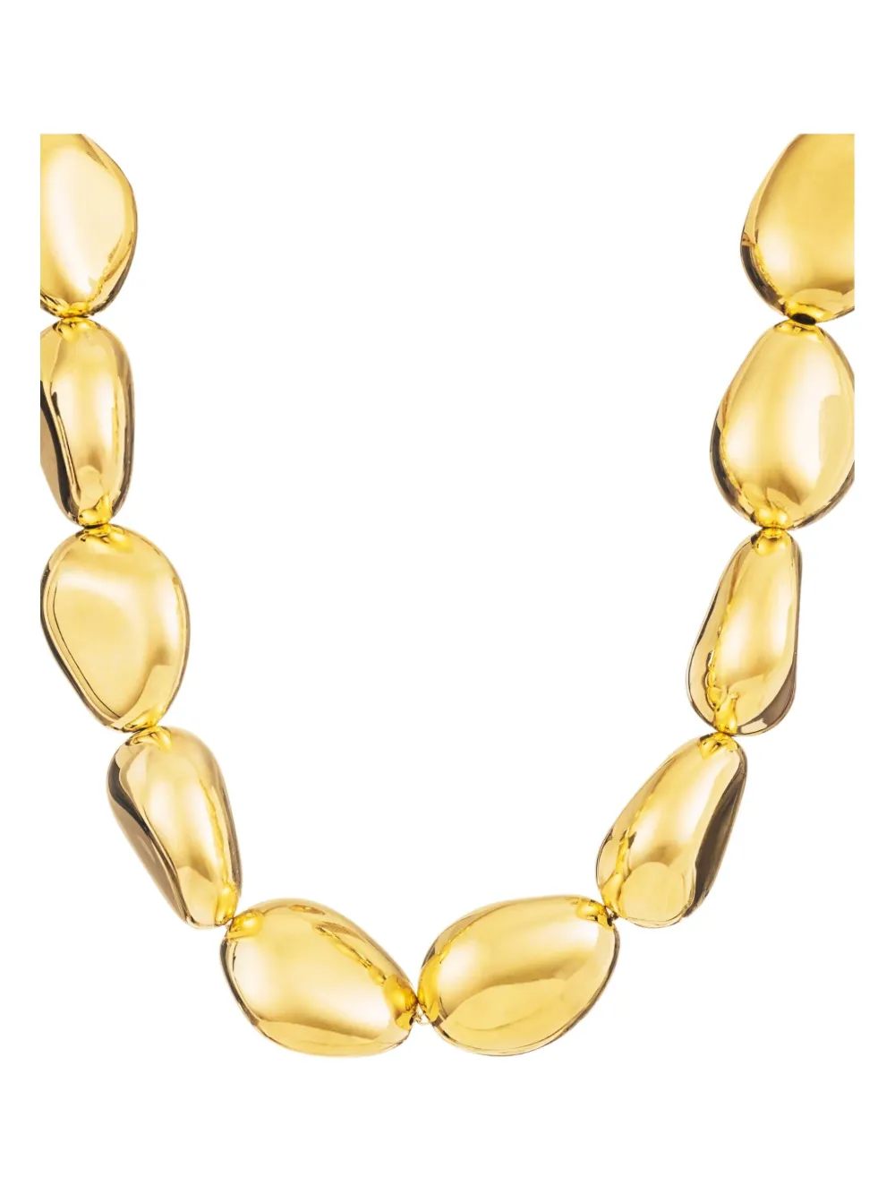 Federica Tosi Lace Stone Metallic Necklace With Chunky Design And Without Closure In Gold Plated Bronze Woman In Gold