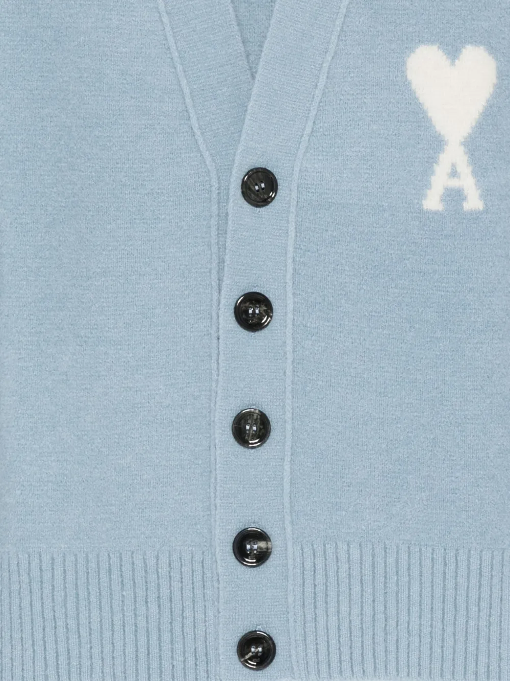 Ami Alexandre Mattiussi Ami De Coeur Button-up Cardigan In Blue