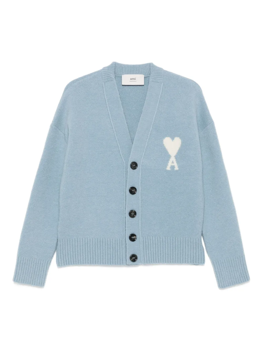 Ami Alexandre Mattiussi Ami De Coeur Button-up Cardigan In Blue
