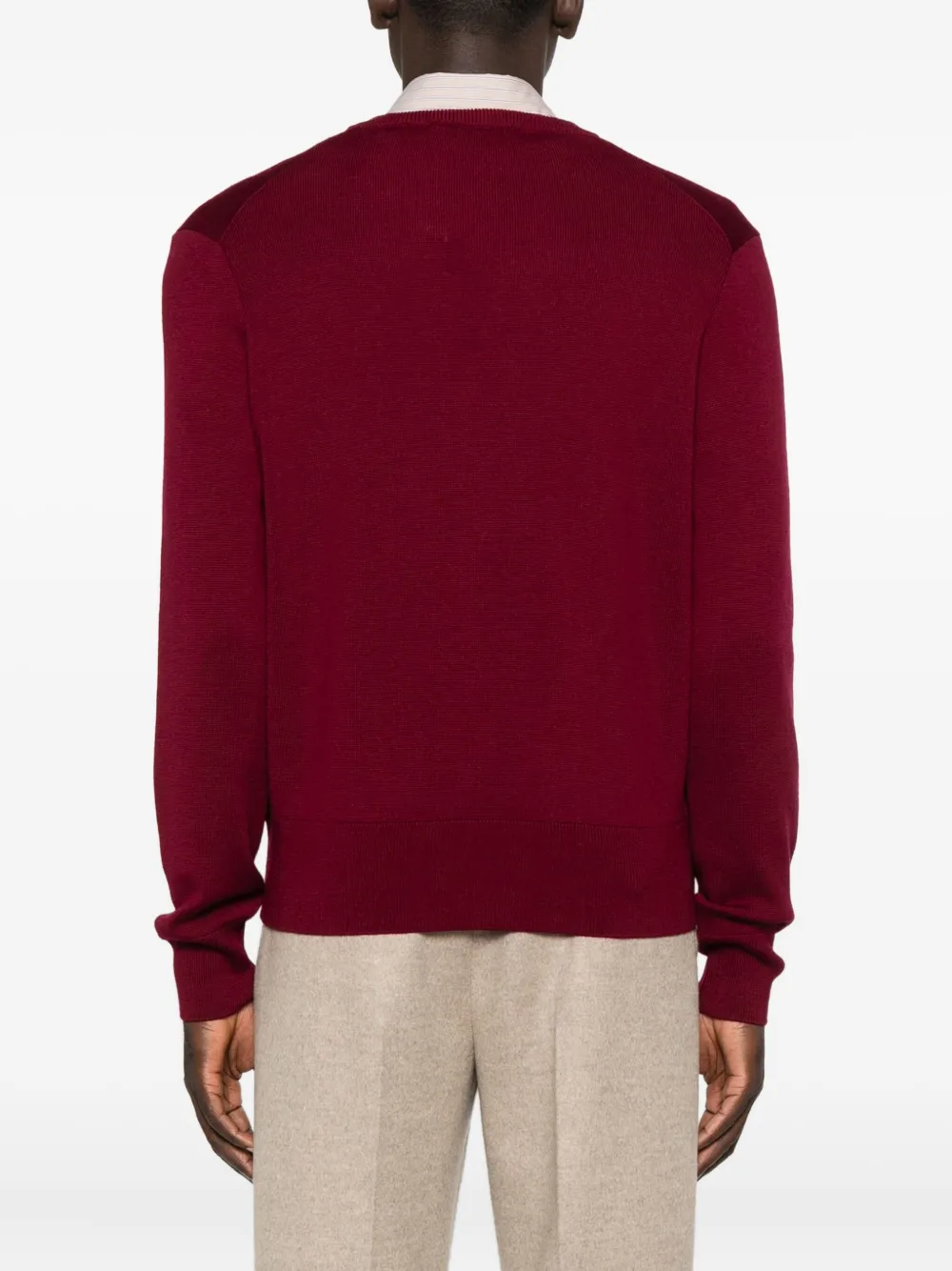 Ami Alexandre Mattiussi Button-front Logo-embroidery Cardigan In Red