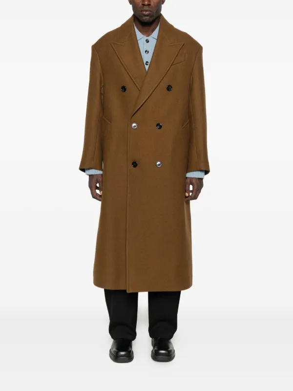 AMI Paris ダブルコート | ブラウン | FARFETCH JP