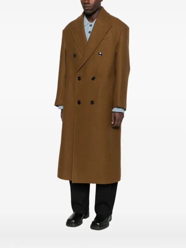 AMI Paris ダブルコート | ブラウン | FARFETCH JP