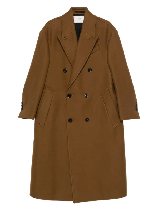 AMI PARIS ダブルブレストコート　sacai イーヴォ emmety AMI Paris ダブルコート | ブラウン | FARFETCH JP