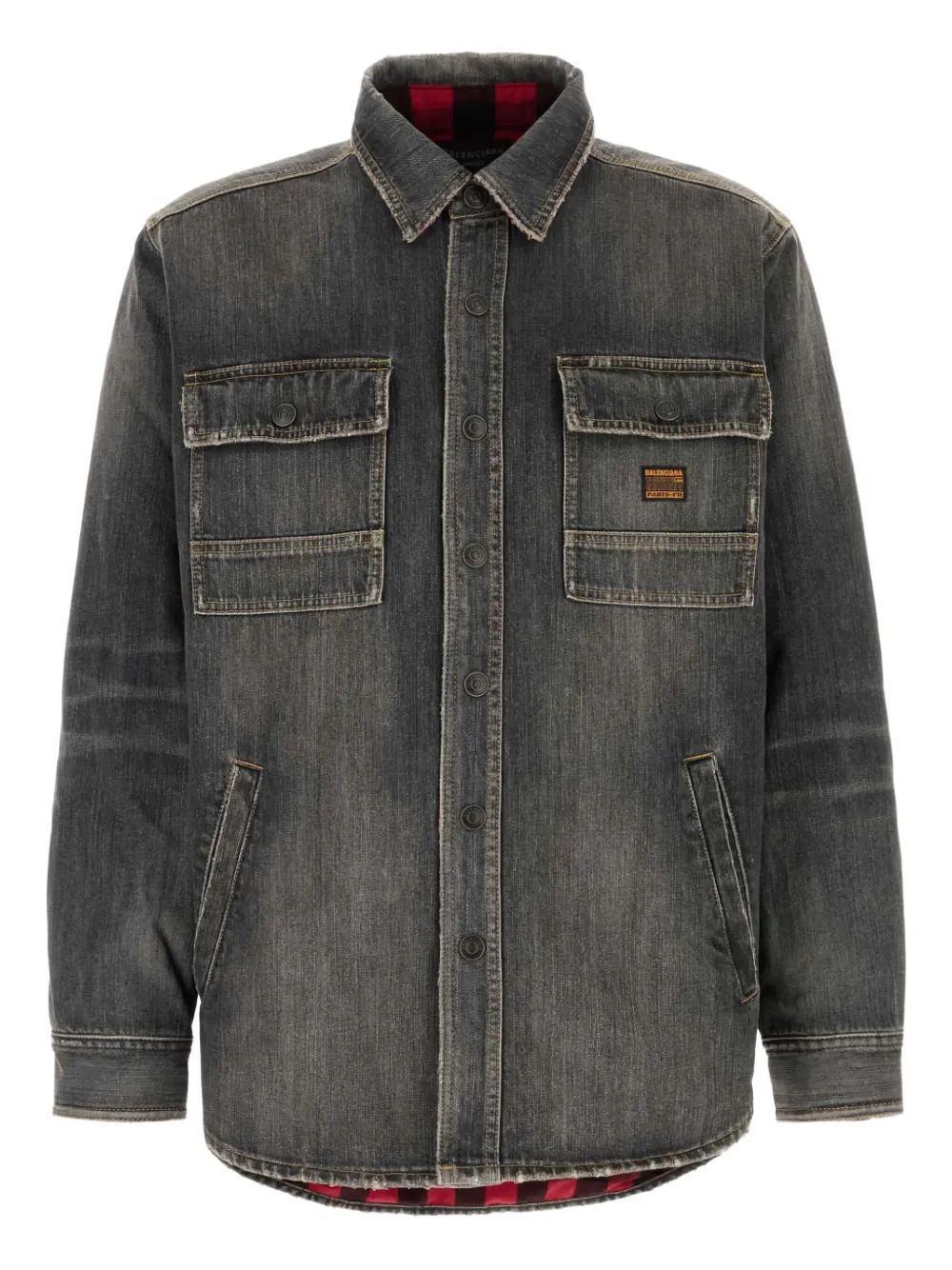 Balenciaga sobrecamisa de algodón | gris | Image 1