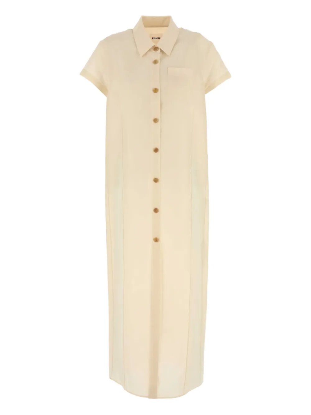 KHAITE midi shirt dress Beige