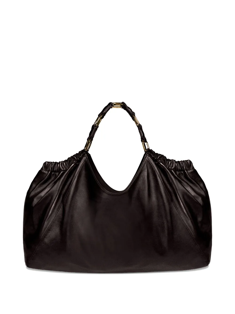 ANINE BING Medium Kate shopper met trekkoord en logo-reliëf Rood