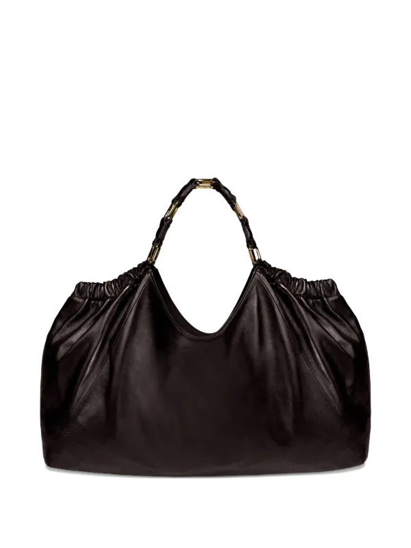 ANINE BING Medium Kate embossed-logo Drawstring Tote Bag
