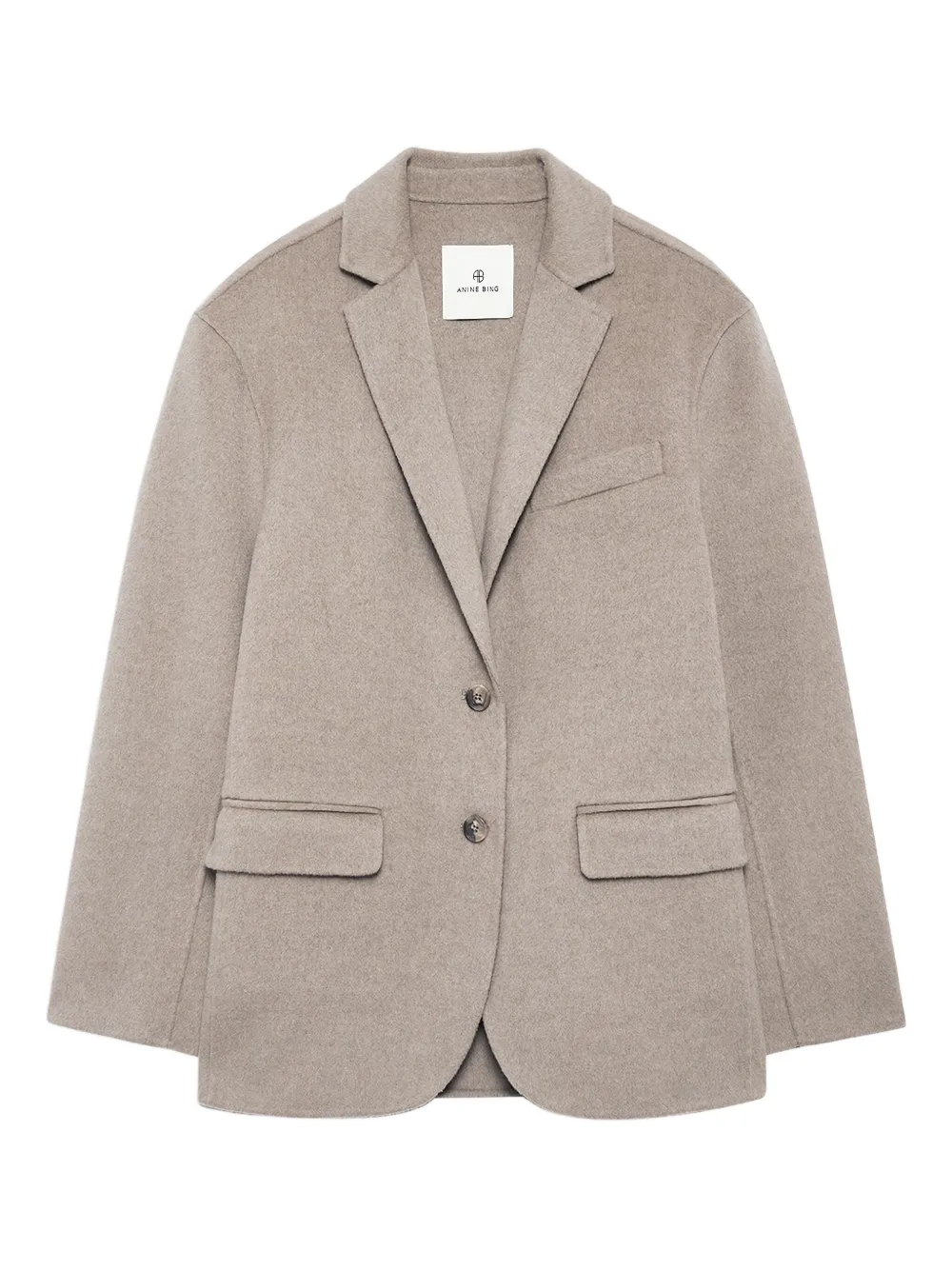 ANINE BING single-breasted long-sleeve blazer | Neutrals | Image 1