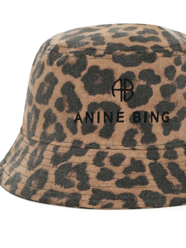 Anine Bing Nicks Bucket Hat Washed White Leopard NWT ANINE BING Nicks Bucket Hat in Washed White Leopard | REVOLVE main image 4