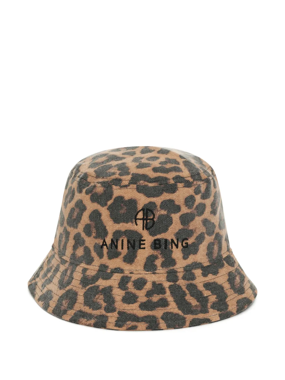 ANINE BING Nicks vissershoed met luipaardprint - Bruin