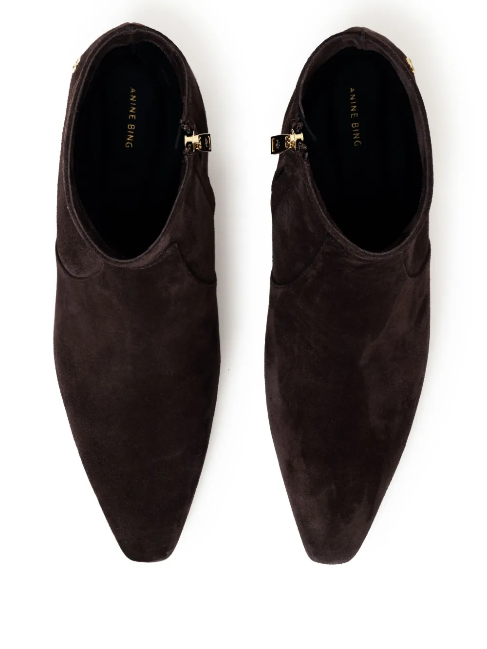ANINE BING Freya pointed-toe boots Brown