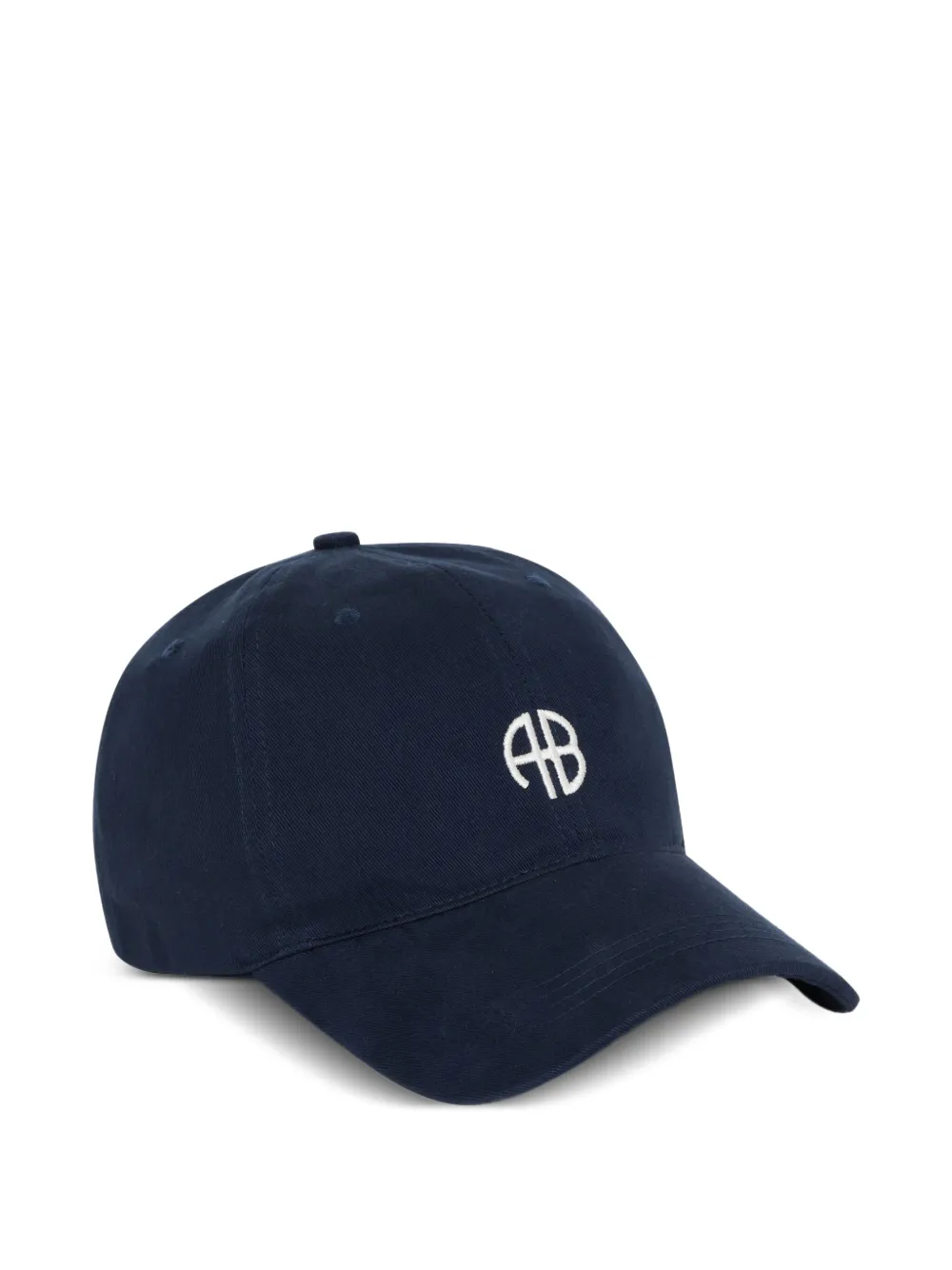 ANINE BING monogram-embroidered baseball cap Blauw