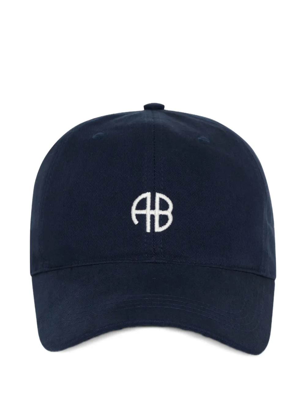 ANINE BING monogram-embroidered baseball cap Blauw