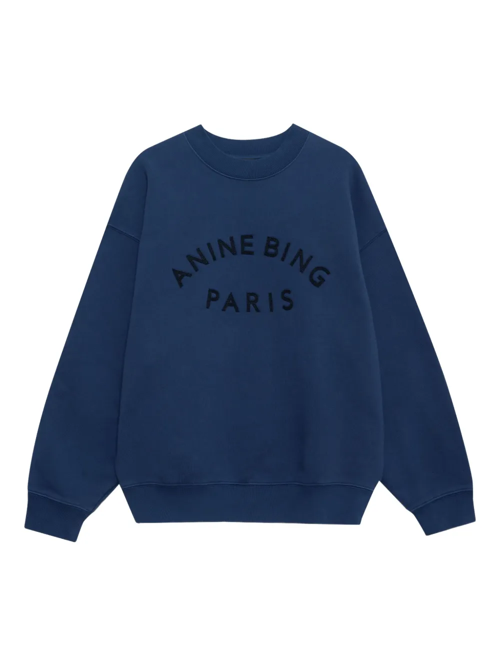 Anine Bing Jaci Paris-logo Sweatshirt In Blue