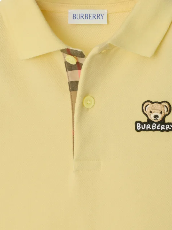 Burberry Kids ベアモチーフ ポロシャツ | イエロー | FARFETCH JP