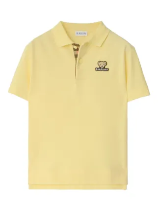 【タグ付き】BURBERRY KIDS ポロシャツ 14Y Burberry Kids ベアモチーフ ポロシャツ | イエロー | FARFETCH JP