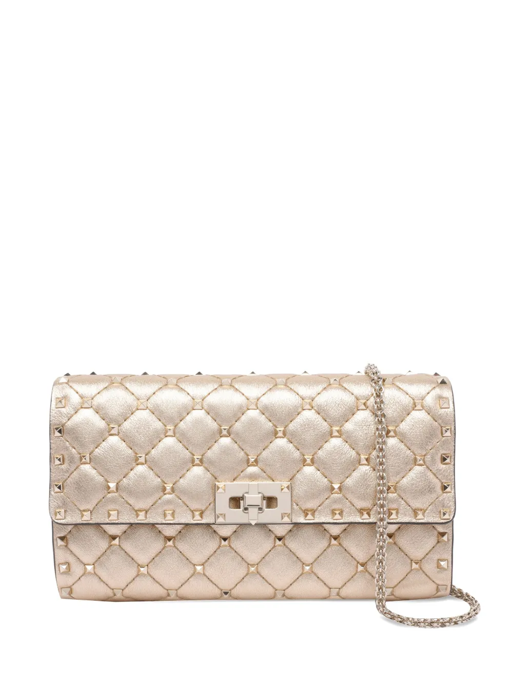 Valentino Garavani Rockstud Spike leren schoudertas Goud