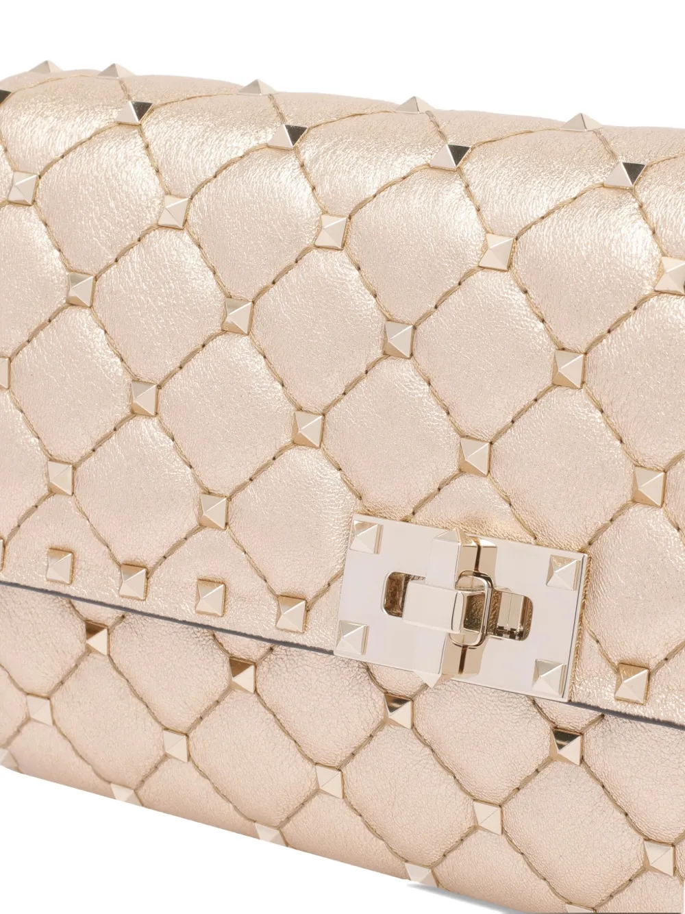 Valentino Garavani Rockstud Spike leren schoudertas Goud