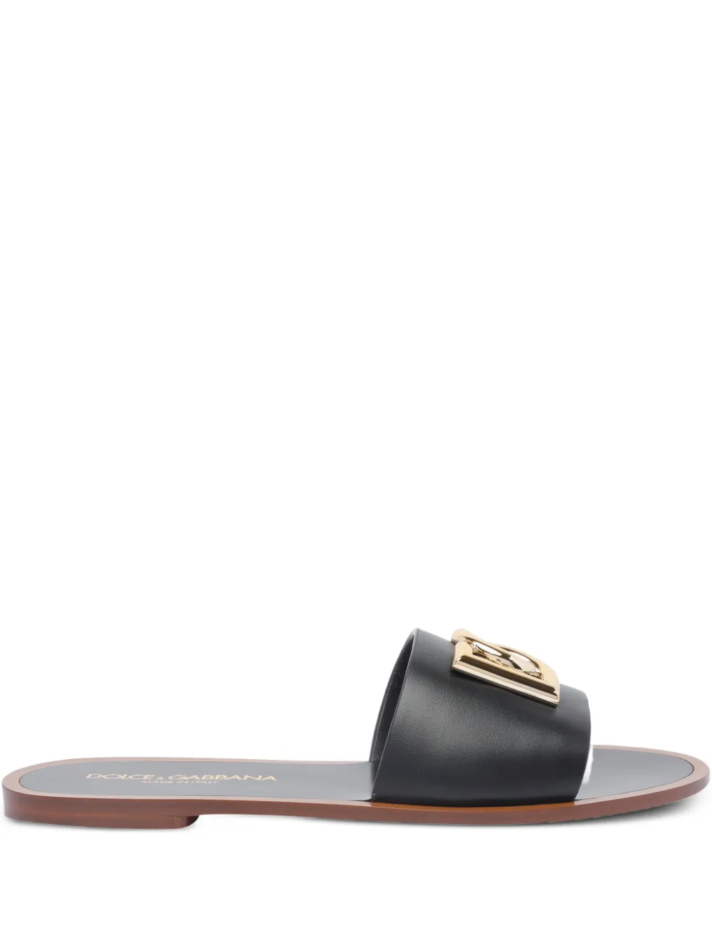 Dolce & Gabbana DG-logo leather sandals Black