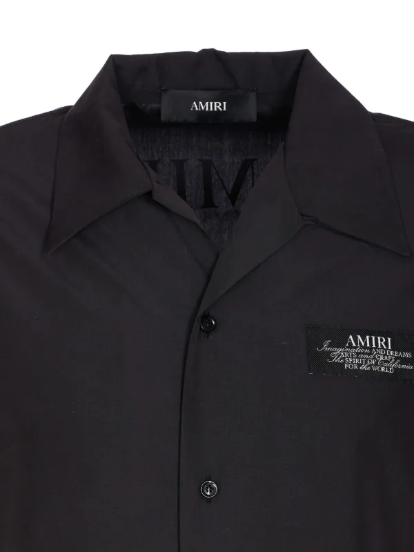 AMIRI logo-print Shirt | Black | FARFETCH HK