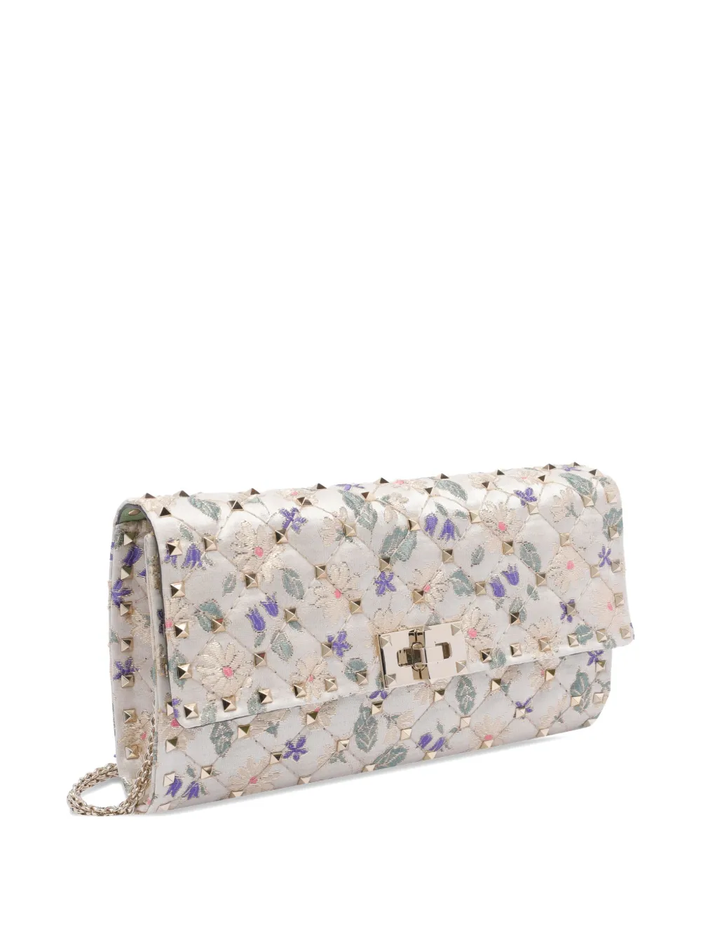 Valentino Garavani Gewatteerde crossbodytas met bloemenprint Wit