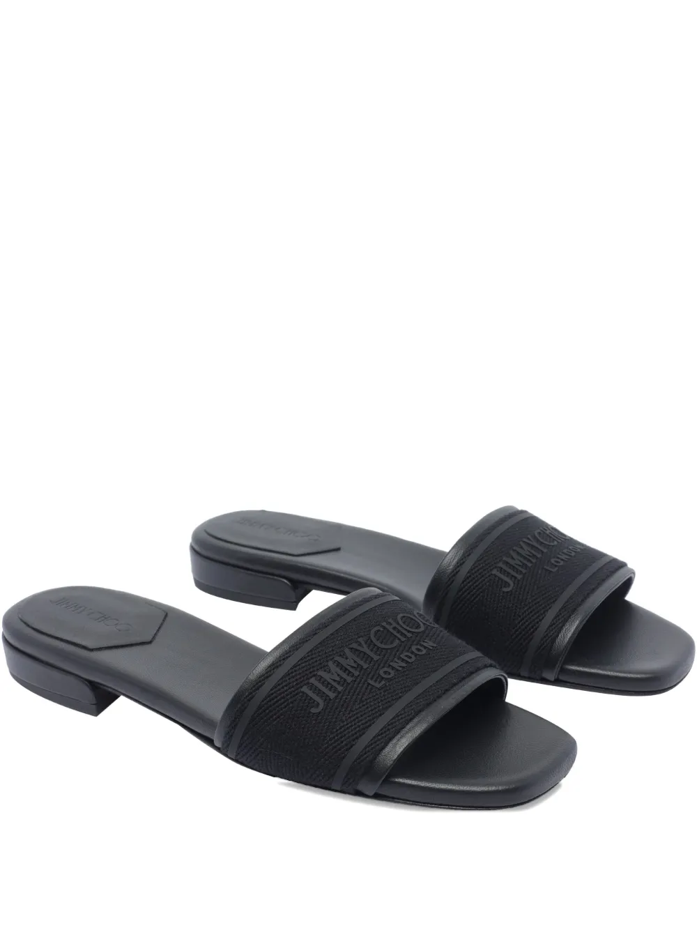 Jimmy Choo Joa flat sandals - ブラック Jimmy Choo Joa flat sandals - ブラック
